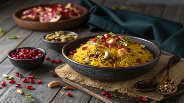 طرز تهیه انار پلو مجلسی؛ دستور آسان انار پلو شیرازی
